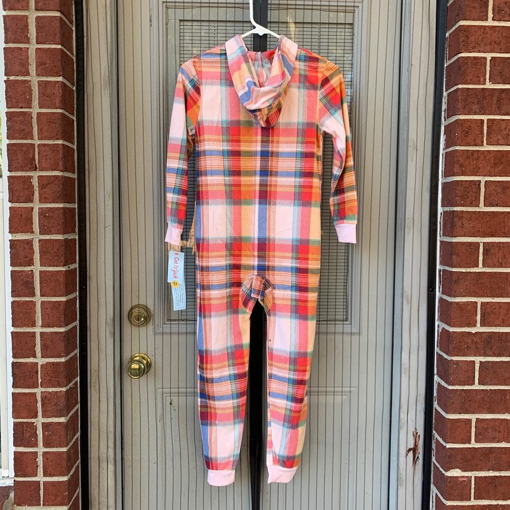 Cat & Jack Kids Hoodie Overall Pajamas. Size 8M NWT